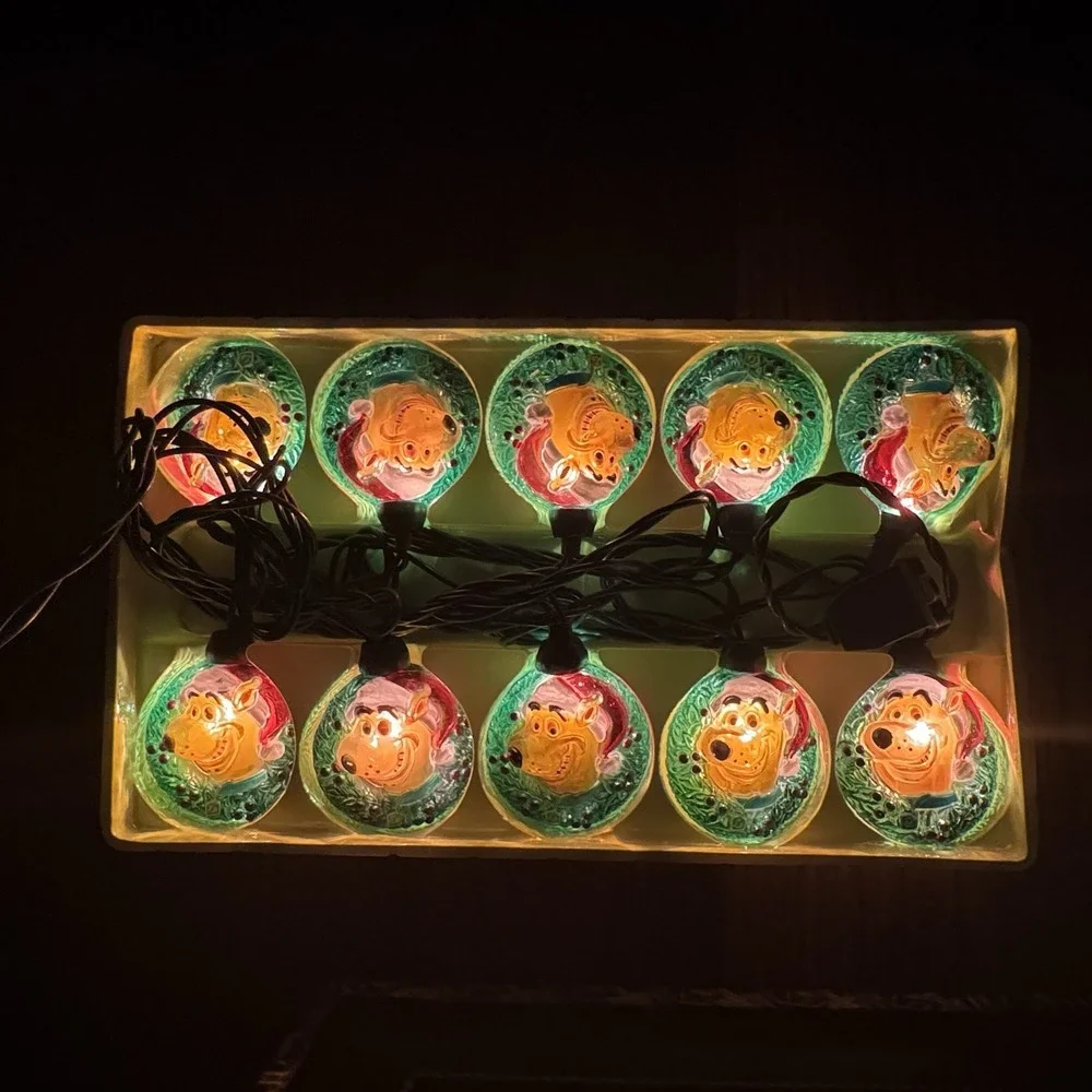 2001 Gemmy Scooby-Doo Cartoon Network 10 Ct Holiday Christmas String Light Set